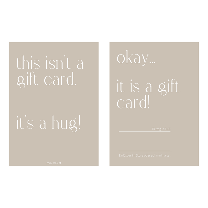 minimali Geschenkgutschein