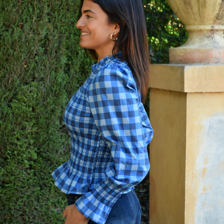 Bluse "CHIA" navy blue