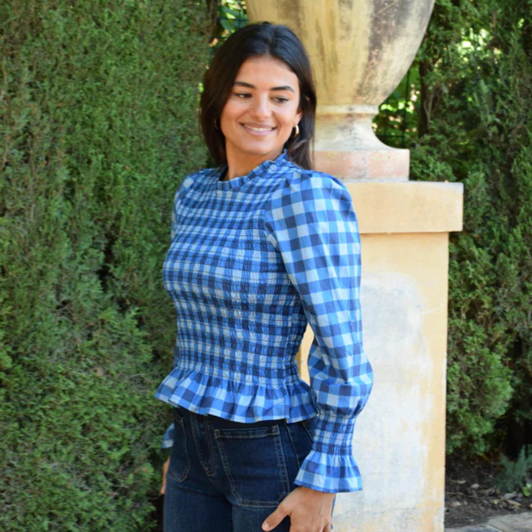 Bluse "CHIA" navy blue