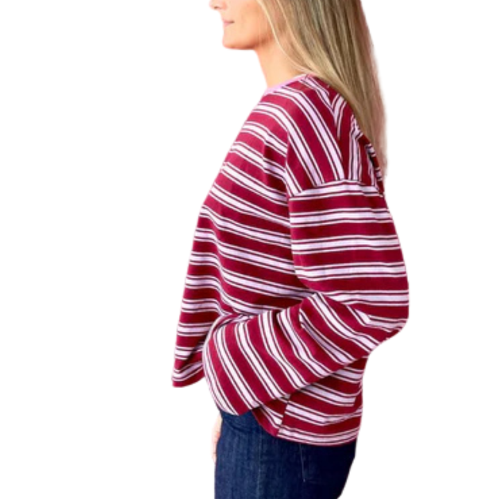 Longesleeve STRIPES "Burgundy"