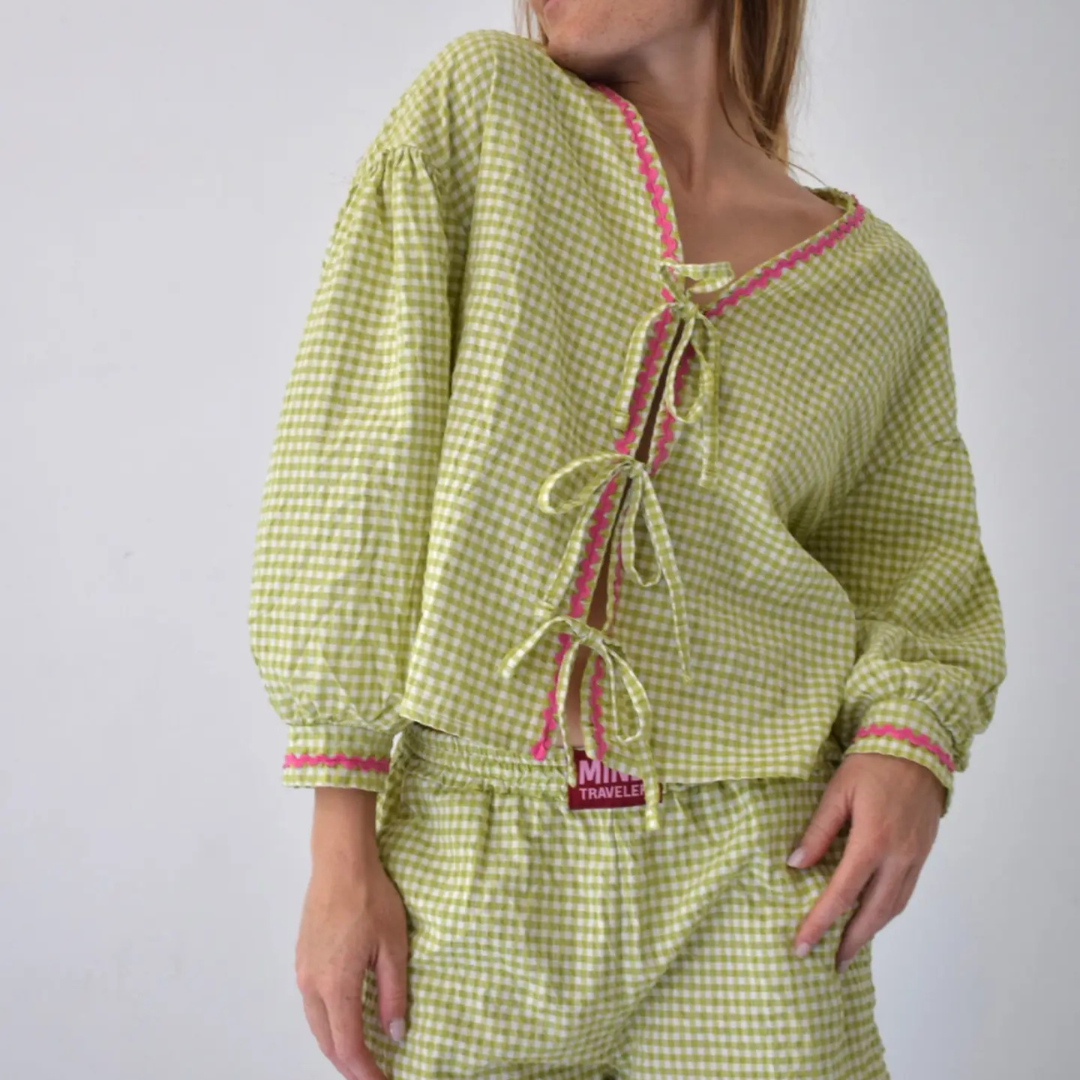 Bluse Marta Vichy Grün
