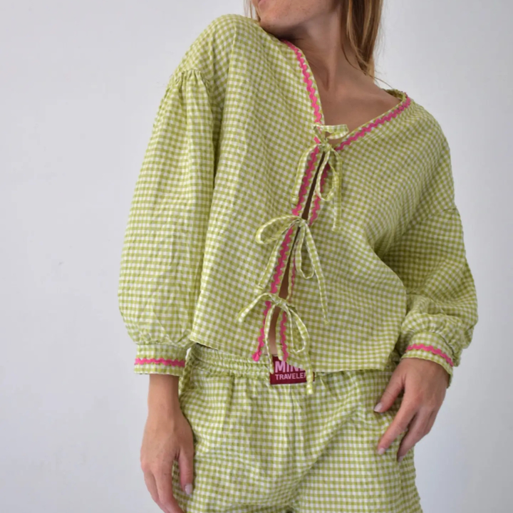 Bluse Marta Vichy Grün
