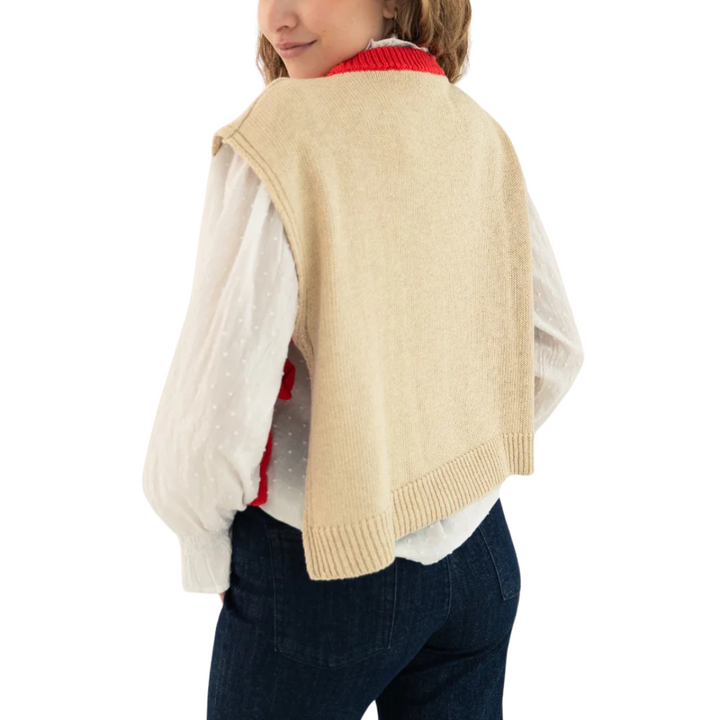 Julieta Weste - "Beige/Rot"