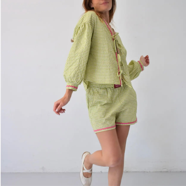 Bluse Marta Vichy Grün