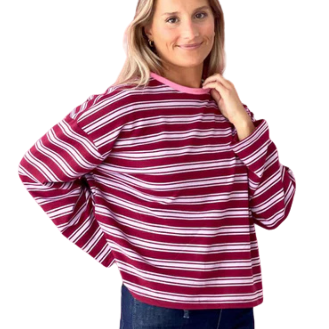 Longesleeve STRIPES "Burgundy"