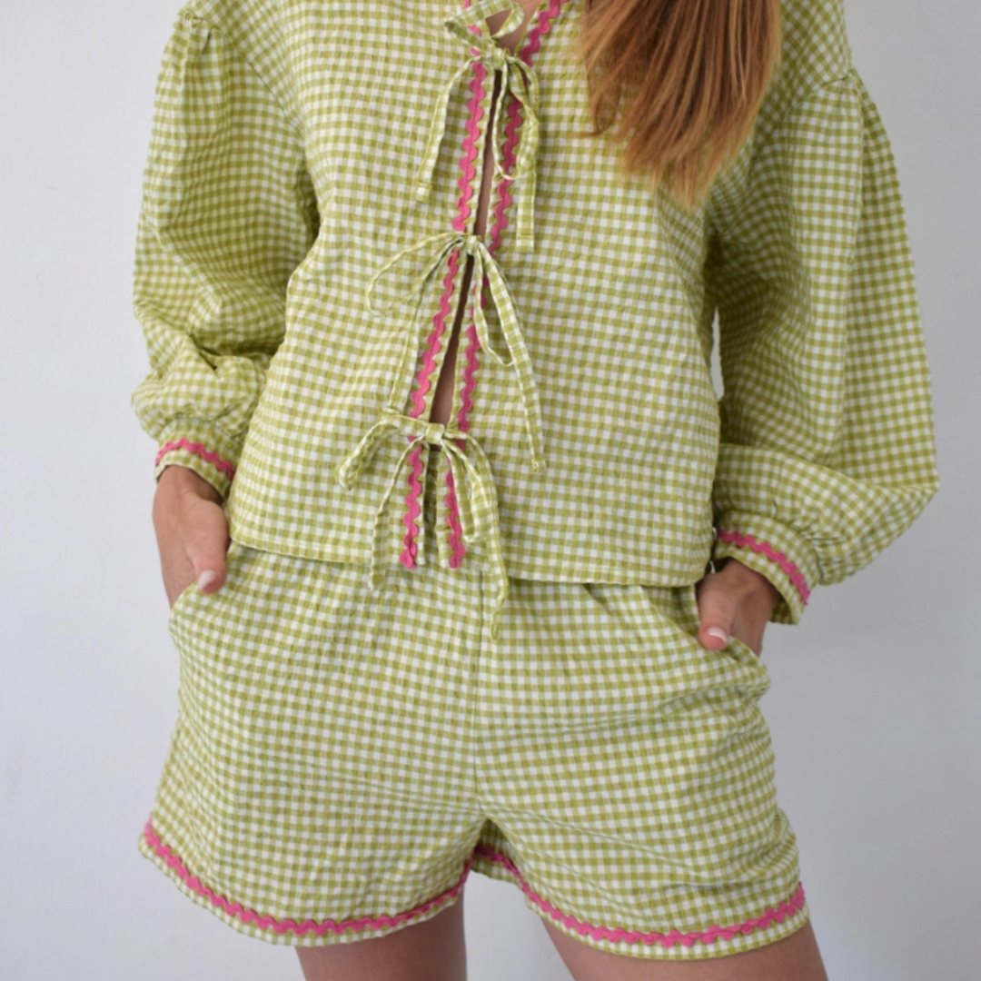 Bluse Marta Vichy Grün