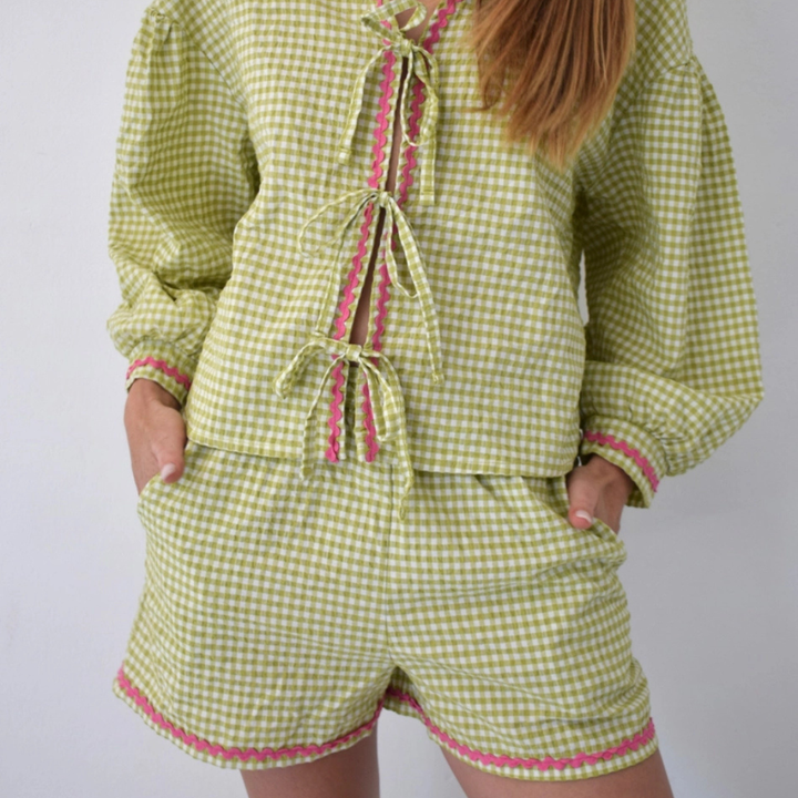 Bluse Marta Vichy Grün