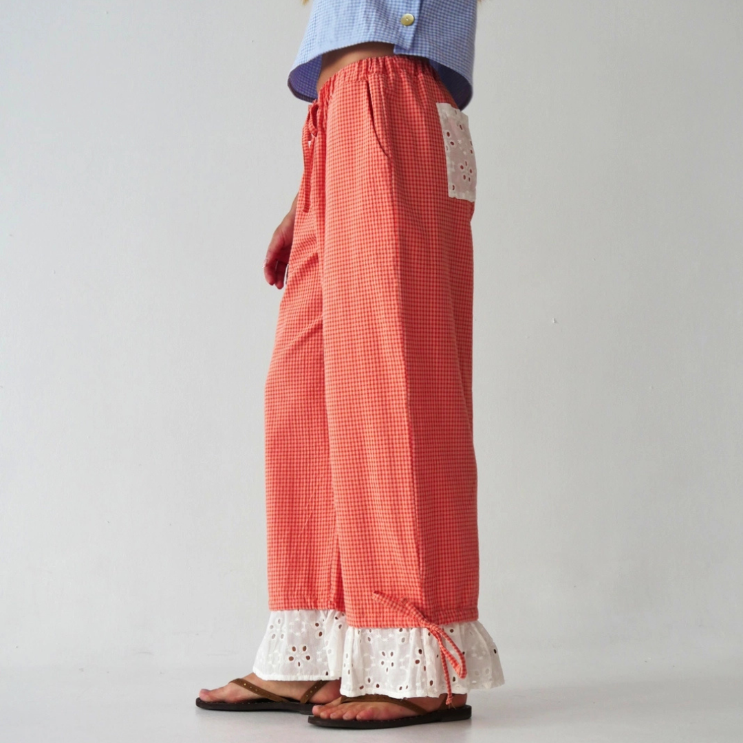 Hose Claudia Vichy Orange