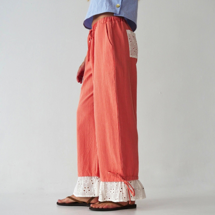 Hose Claudia Vichy Orange