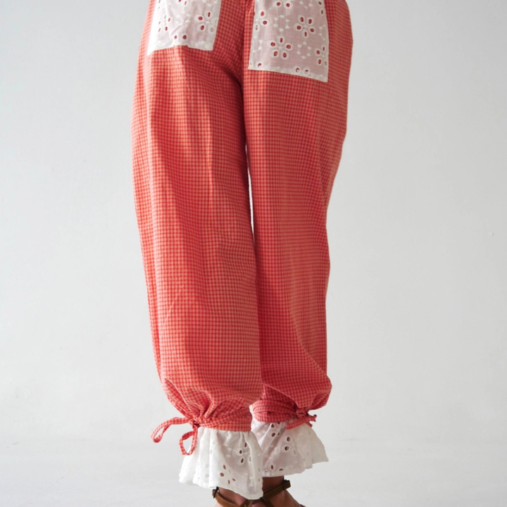 Hose Claudia Vichy Orange