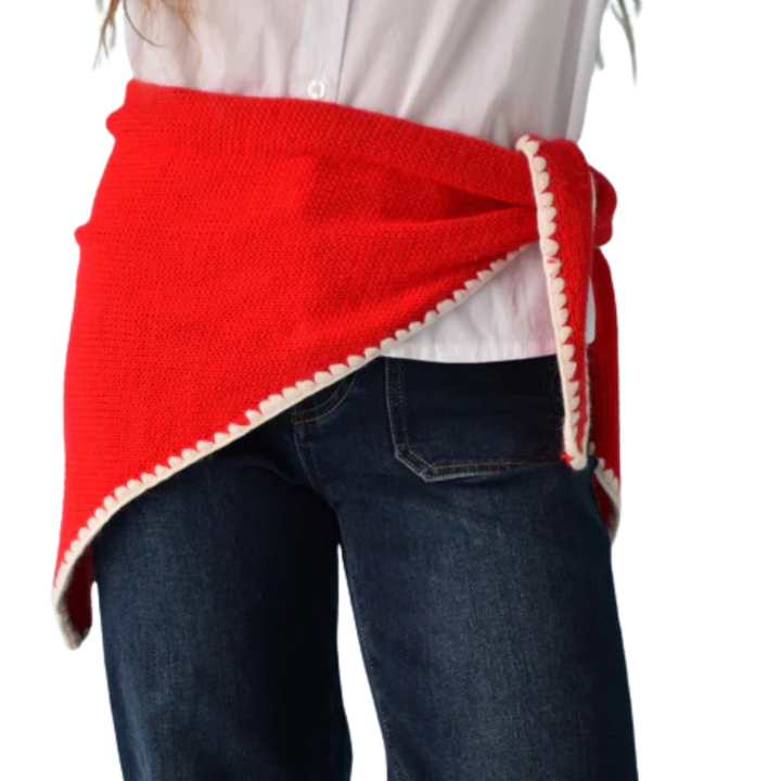 Bandana Rot‑Weiß – Dreieckstuch