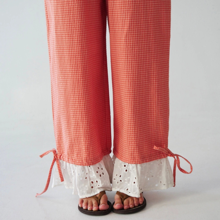 Hose Claudia Vichy Orange