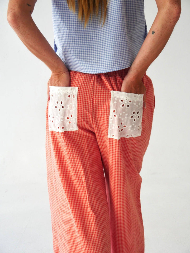 Hose Claudia Vichy Orange