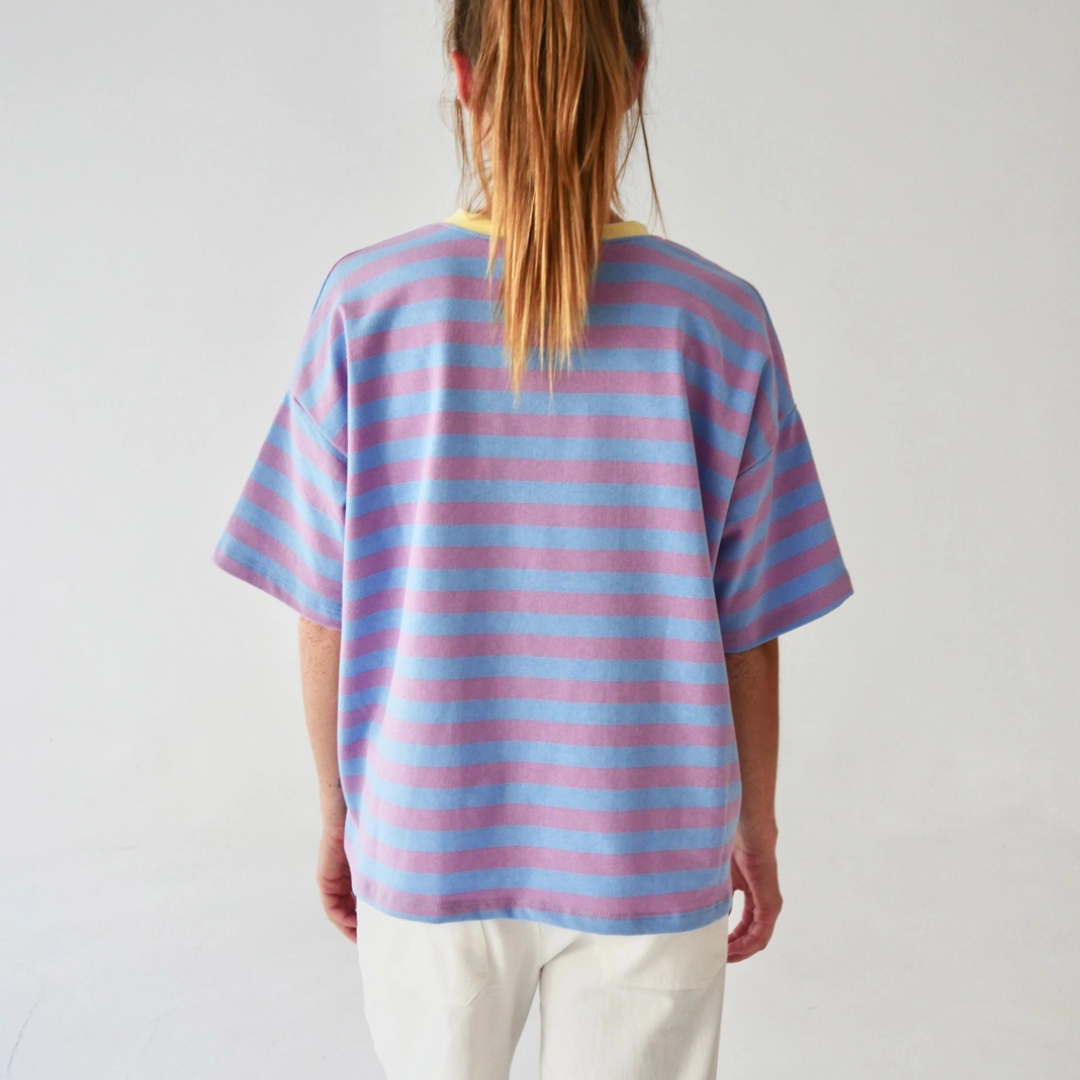 Nunu-T-Shirt lila und hellblau