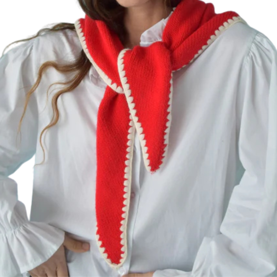 Bandana Rot‑Weiß – Dreieckstuch