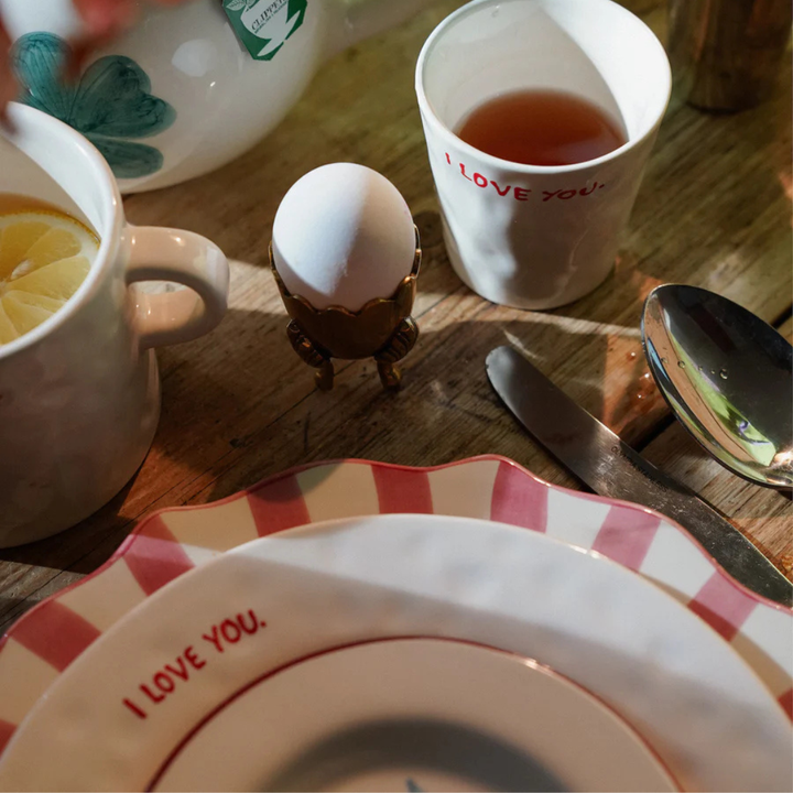 Kermaikteller "I love you"