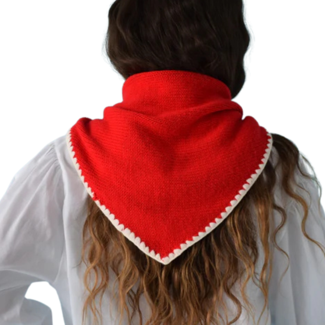 Bandana Rot‑Weiß – Dreieckstuch