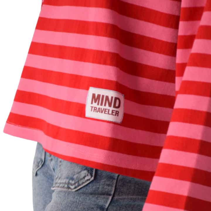 Longsleeve "STRIPES" rot/rosa