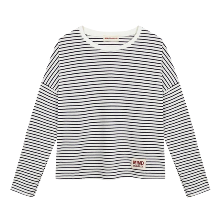 Longsleeve "STRIPES" navy/weiß