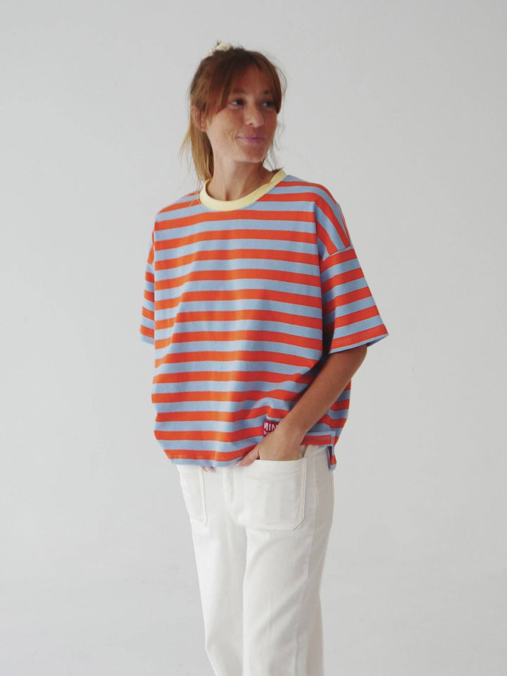 Nunu-T-Shirt Orange und Hellblau