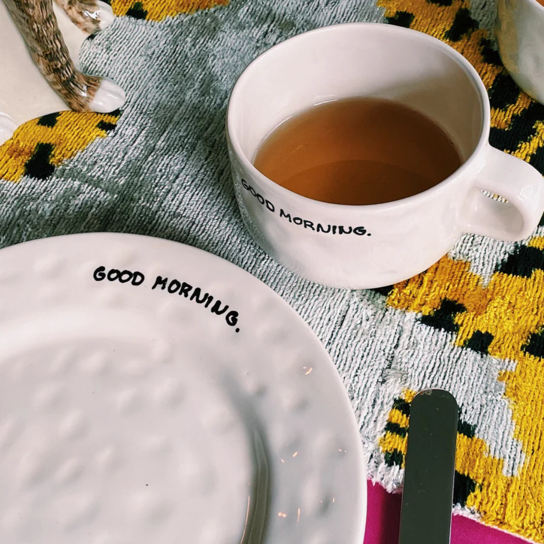 Keramiktasse "Good morning" (handgemacht)