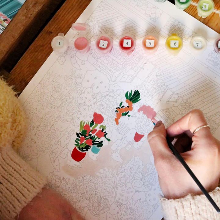 Malen nach Zahlen - "Flower Market"