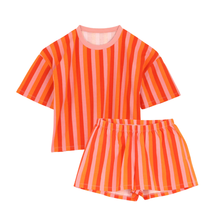 Kurzer Pyjama aus Bio-Baumwolle (Orange-Preise)