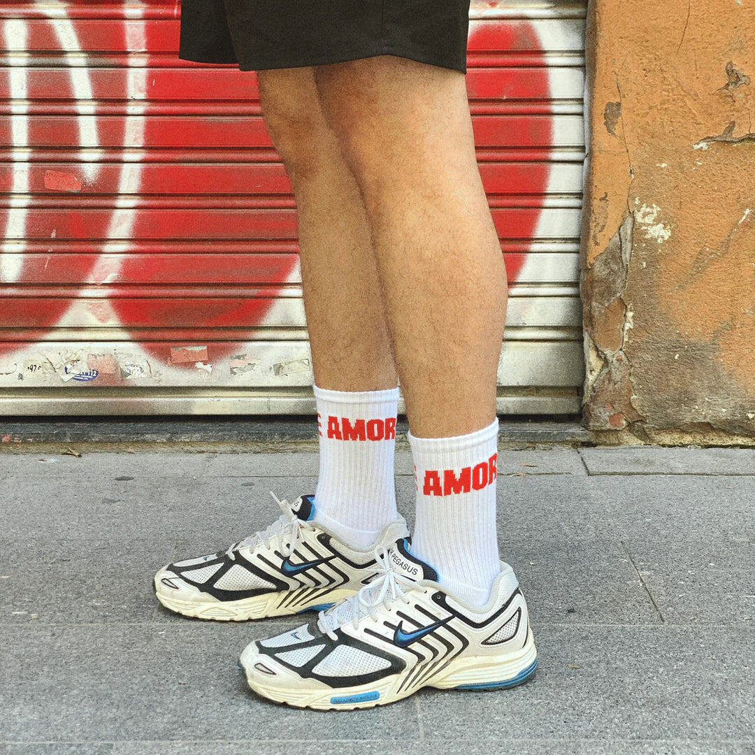 Socken " Rot-Weiß AMORE"