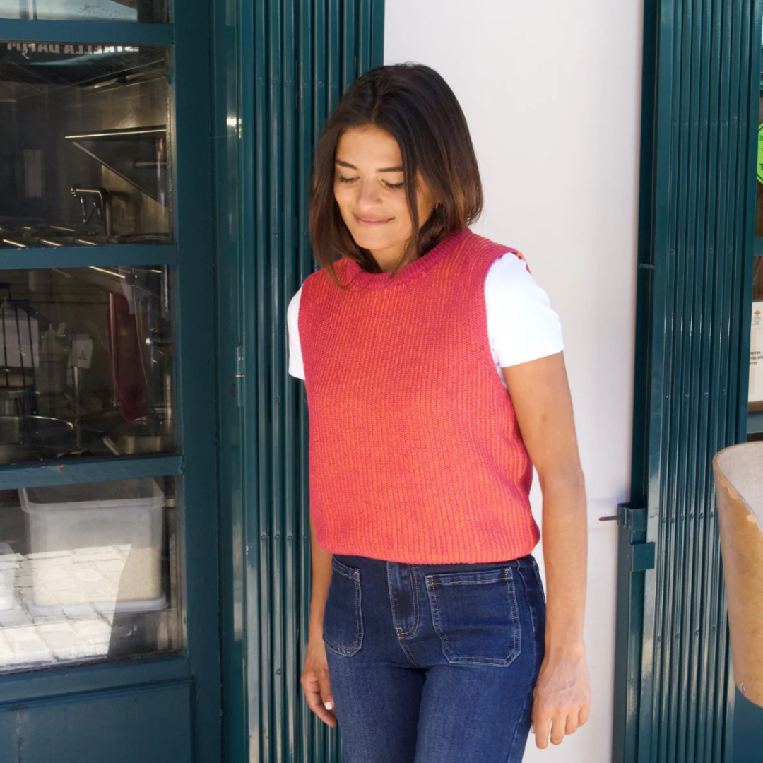 Weste "RITA" rosa/orange