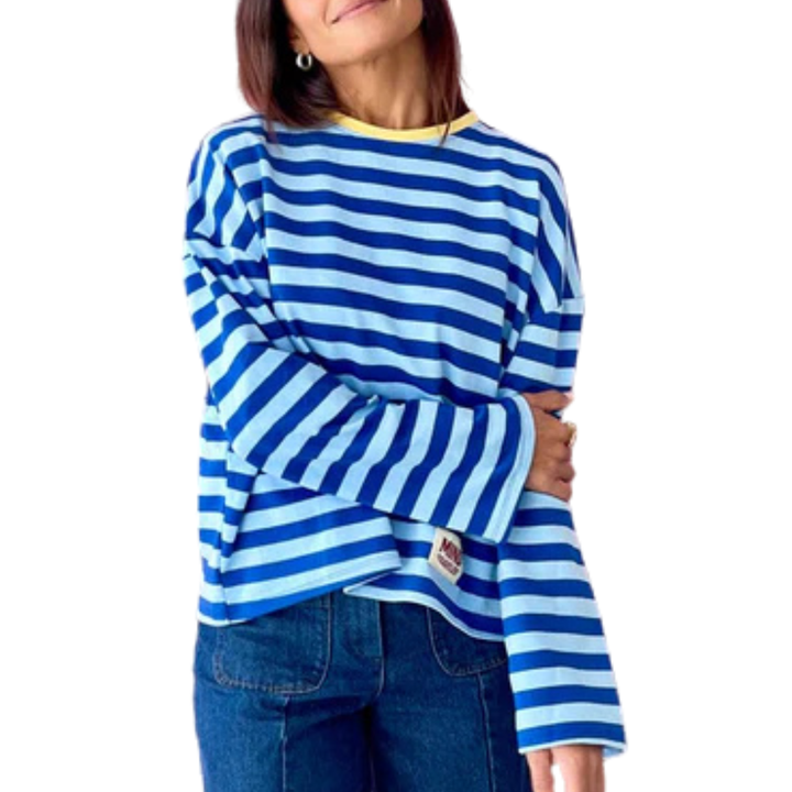 Longsleeve STRIPES "Blau"