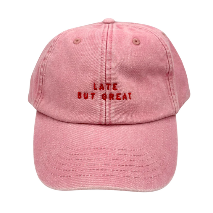 Cap aus Bio-Baumwolle "LATE BUT GREAT"
