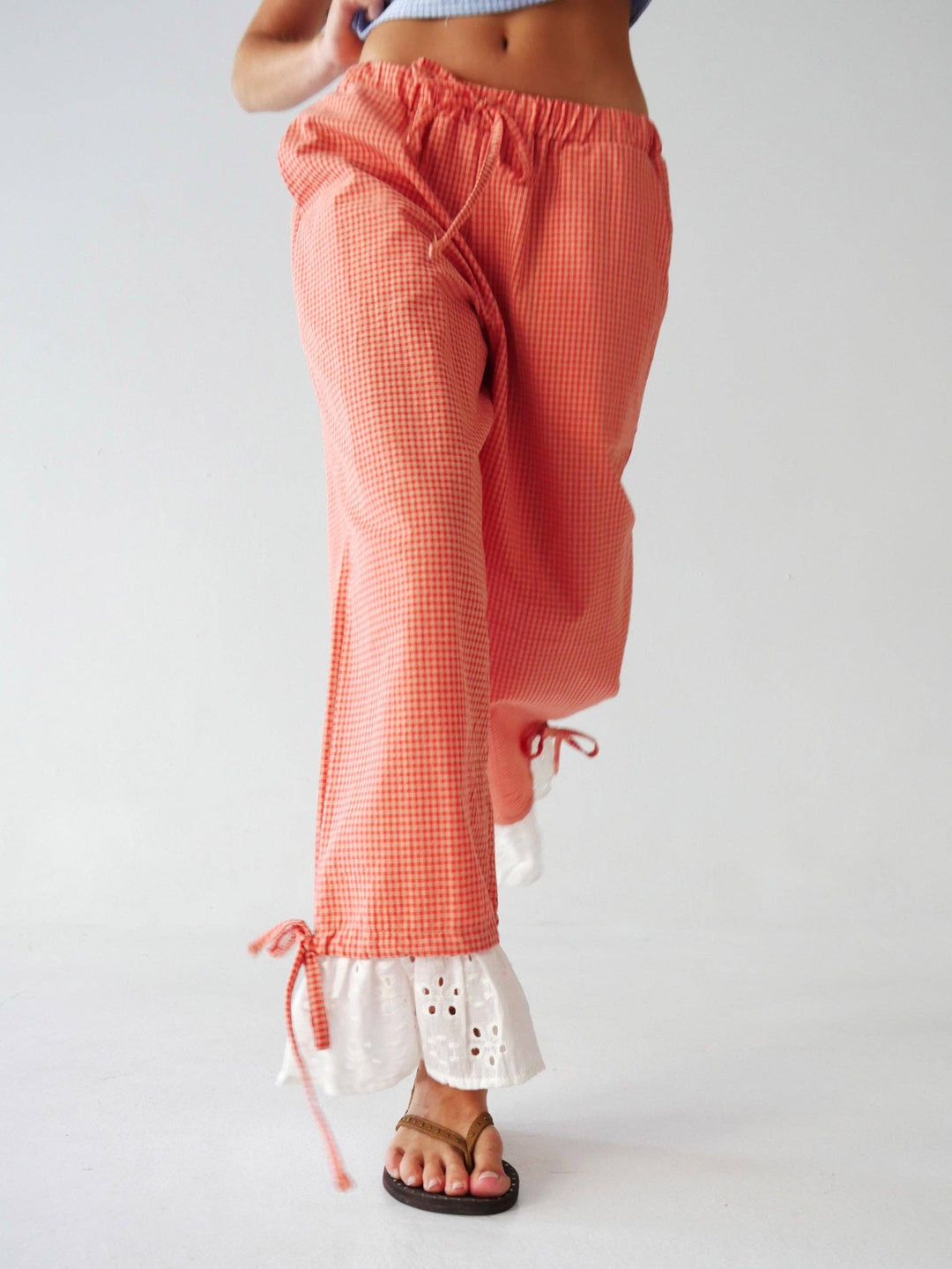 Hose Claudia Vichy Orange