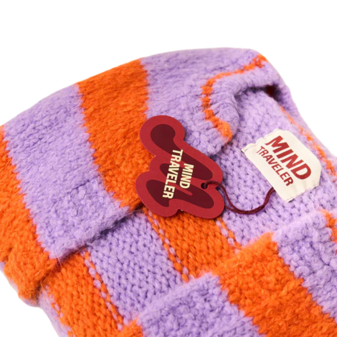 Cardigan "Aura" – Lavendel & Orange