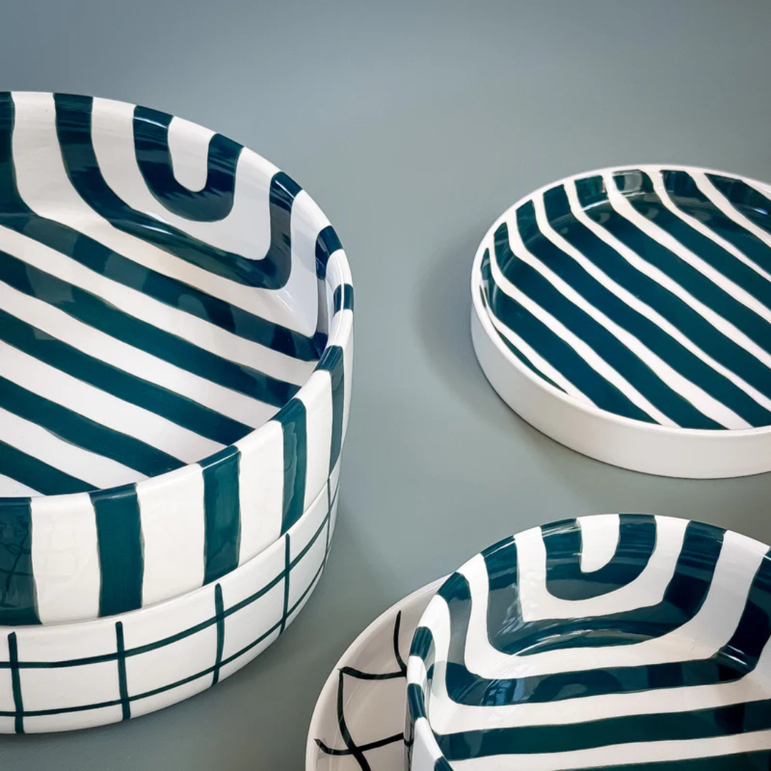 Keramikschale 22,5 cm – Große Salat- & Servierschale