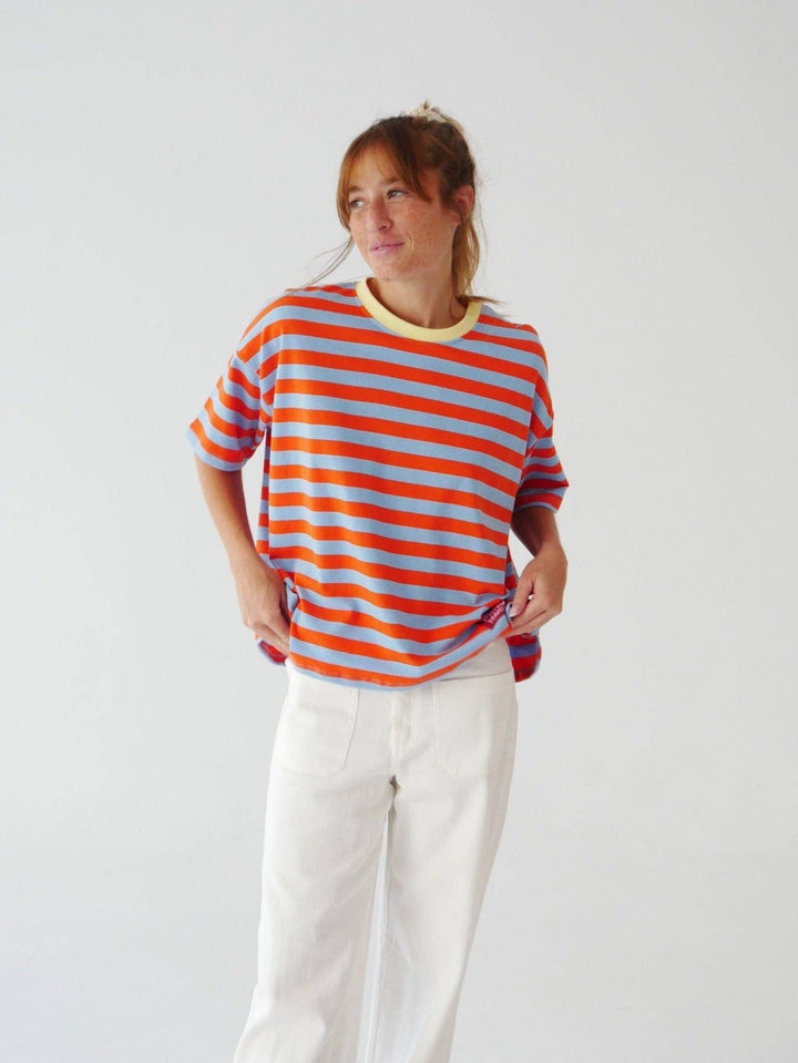 Nunu-T-Shirt Orange und Hellblau