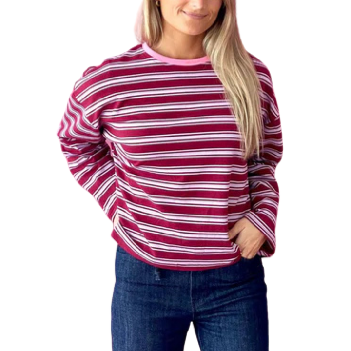 Longesleeve STRIPES "Burgundy"