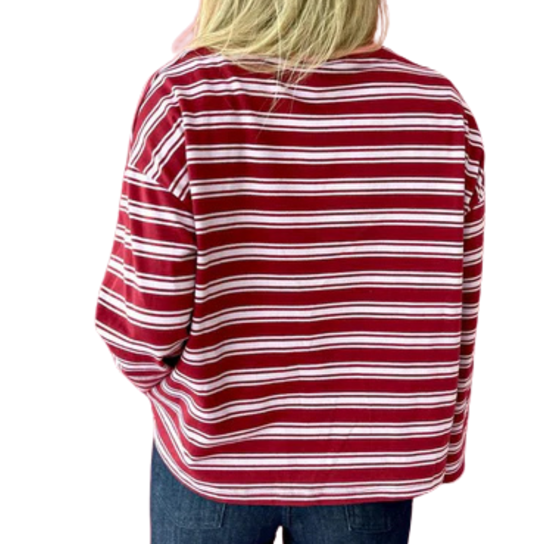 Longesleeve STRIPES "Burgundy"