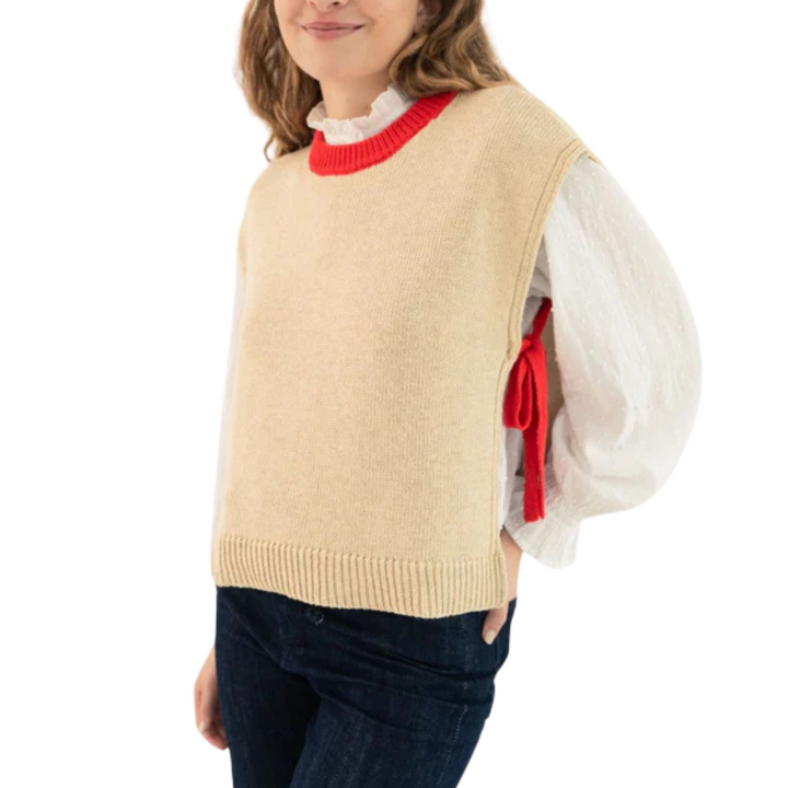 Julieta Weste - "Beige/Rot"