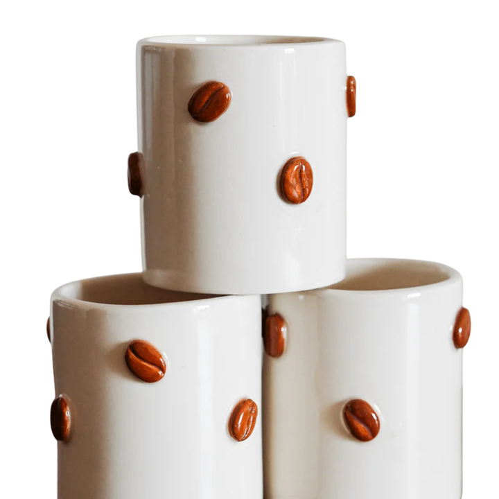 Keramiktasse "COFFEE BEANS" handgemacht