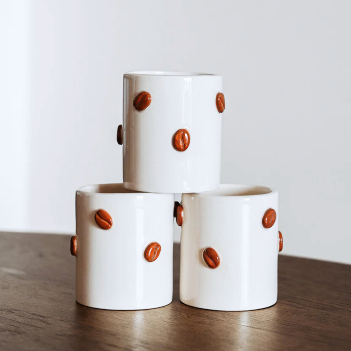 Keramiktasse "COFFEE BEANS" handgemacht