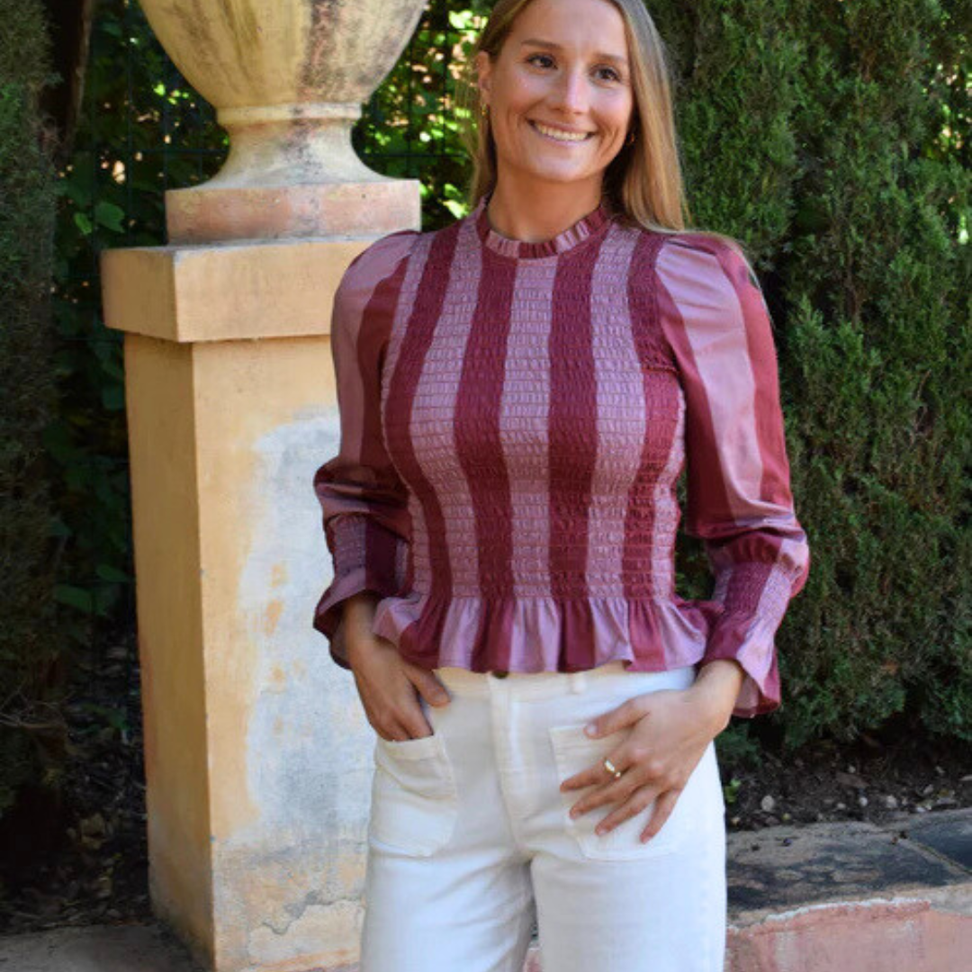 Bluse "CHIA" burgundy