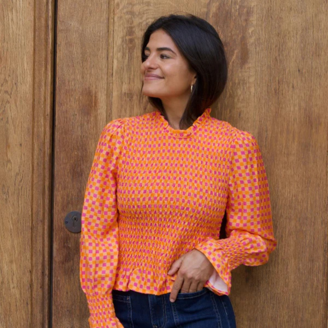 Bluse "NARANJA" orange/pink