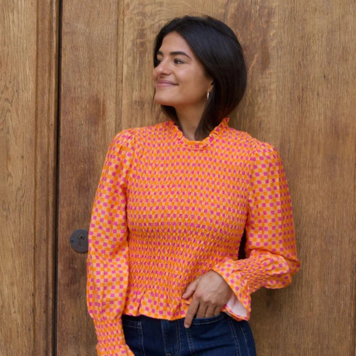 Bluse "NARANJA" orange/pink