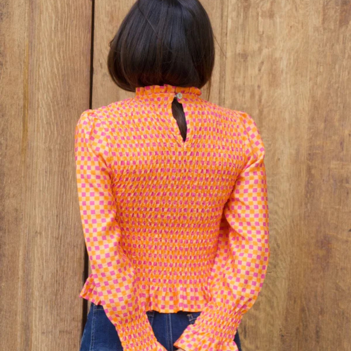 Bluse "NARANJA" orange/pink