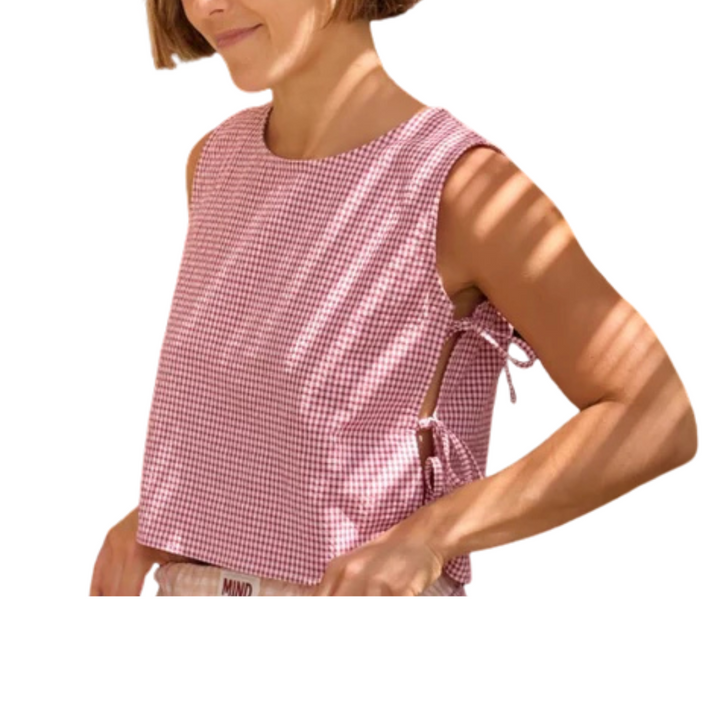 Vichy TOP "burgundy"
