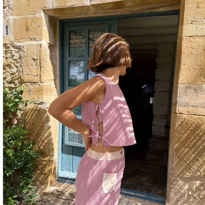 Vichy TOP "burgundy"