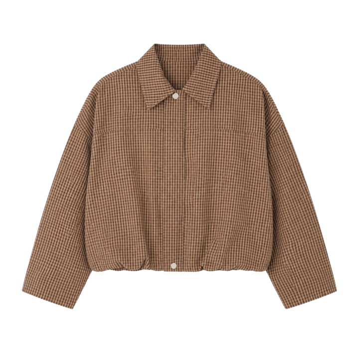 Übergangsjacke - braun kariert