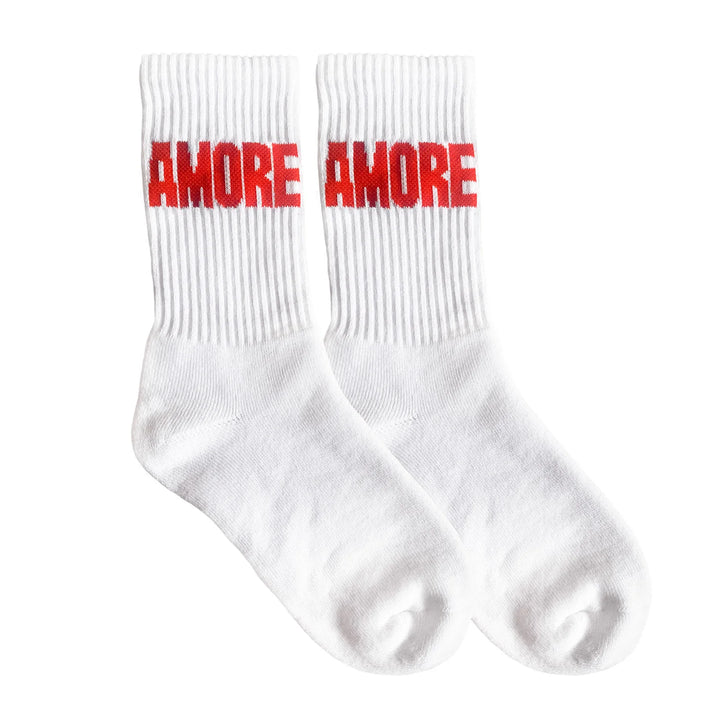 Socken " Rot-Weiß AMORE"