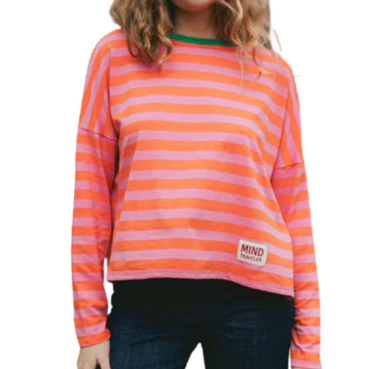Longsleeve "STRIPES" orange/rot