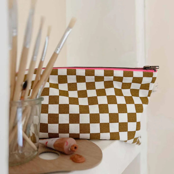 Kulturtasche klein "Checkboard"